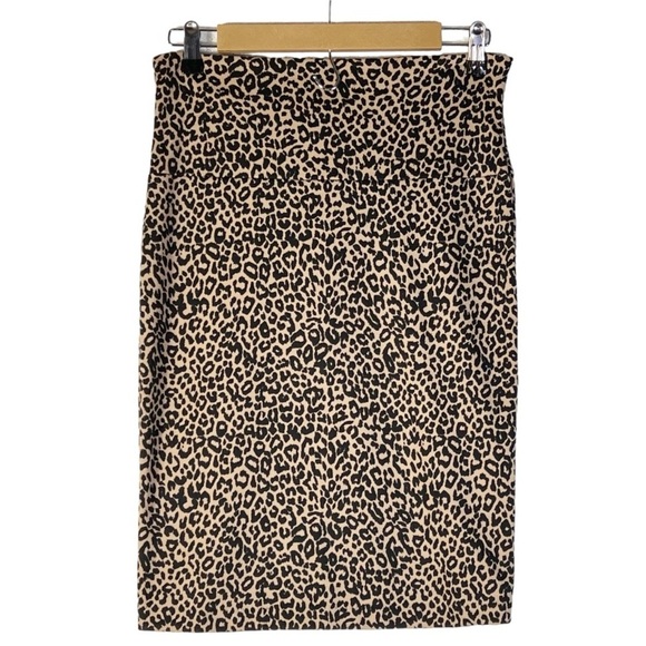 Vintage Leopard cheetah print pencil skirt size medium/ large - Picture 1 of 13